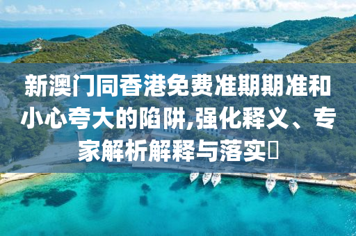 新澳門(mén)同香港免費(fèi)準(zhǔn)期期準(zhǔn)和小心夸大的陷阱,強(qiáng)化釋義、專(zhuān)家解析解釋與落實(shí)?
